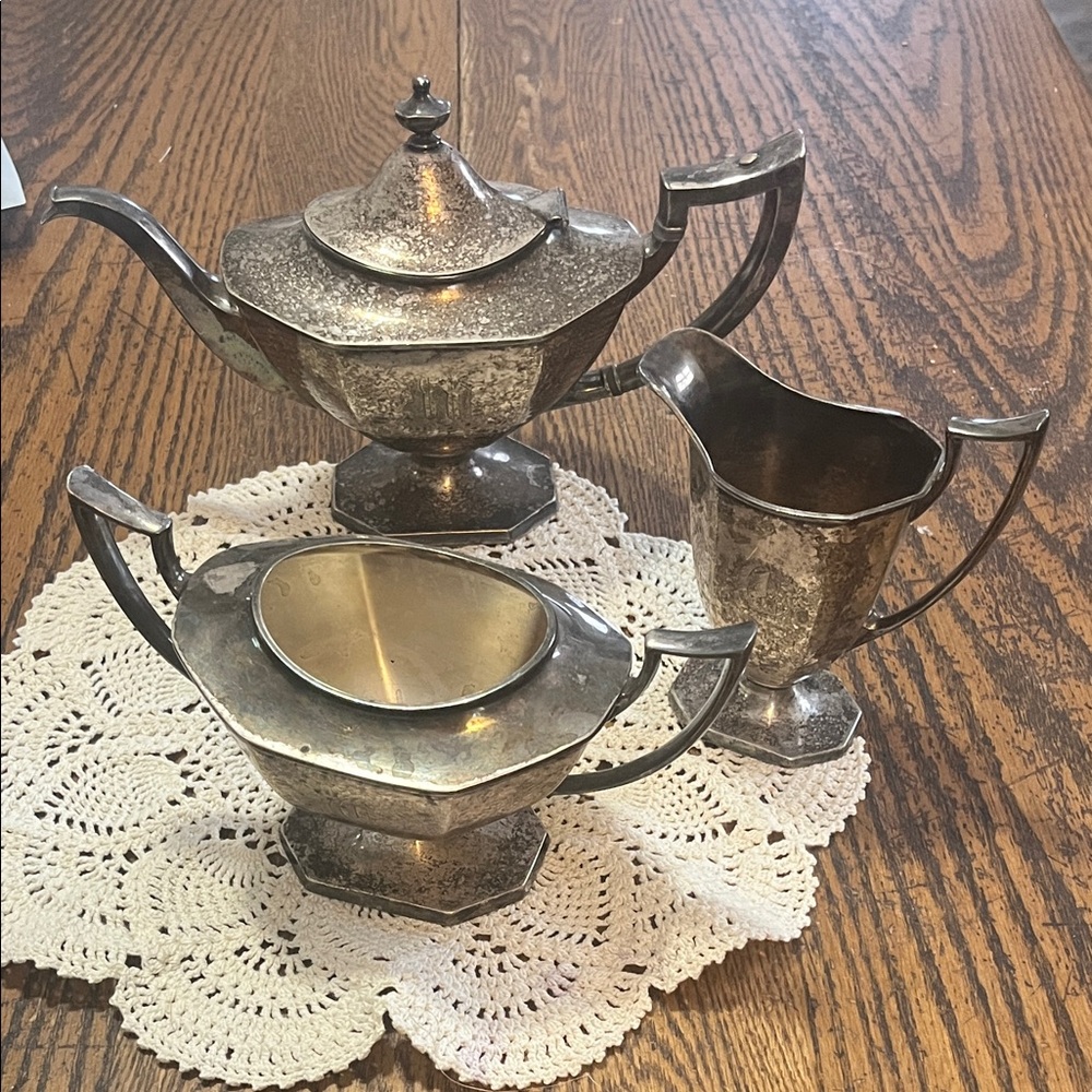 Sheffield design USA made silver set